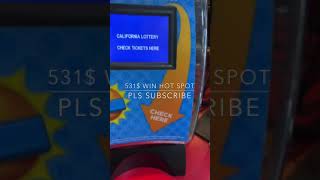 531$ win @ hotspot calottery