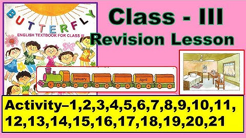 Class 3 butterfly revision lesson Activity 1 to 21 West Bengal Primary Education