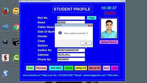 Create Save Update Delete and Search Student Profile Using Visual Basic 6.0 and Ms Access Database