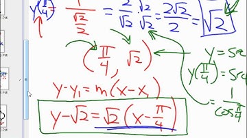 Tangent and normal lines with trig function; graphing and checking work; Zoom Square