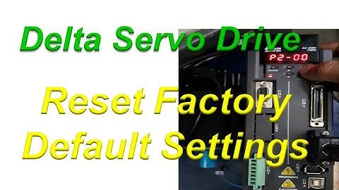 delta servo drive reset factory default settings | Hindi