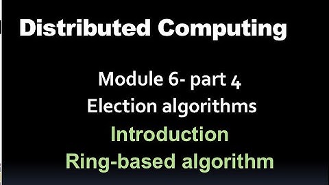 Election algorithm: Ring based election algorithm