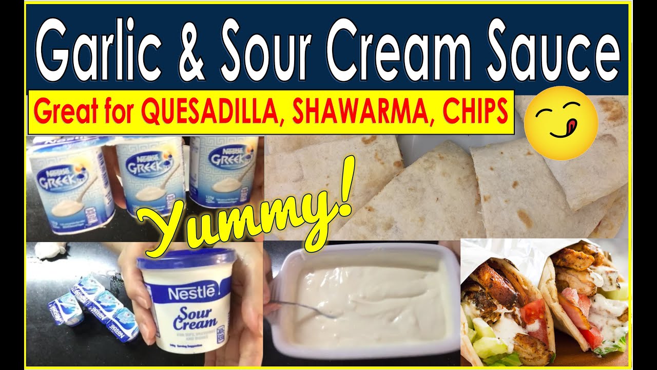 Garlic & Sour Cream Sauce Dip Shawarma Quesadilla Sauce Dip