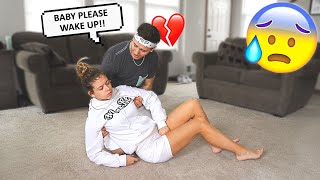 Passing Out While Working Out Prank On Boyfriend! *Cute Reaction*