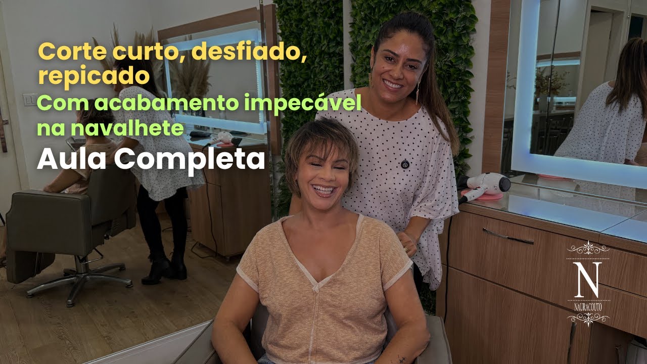 #cortecurto desfiado, repicado com acabamento na navalhete | Passo a Passo