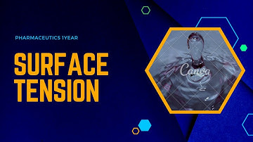 Surface Tension, pharmaceutics I year