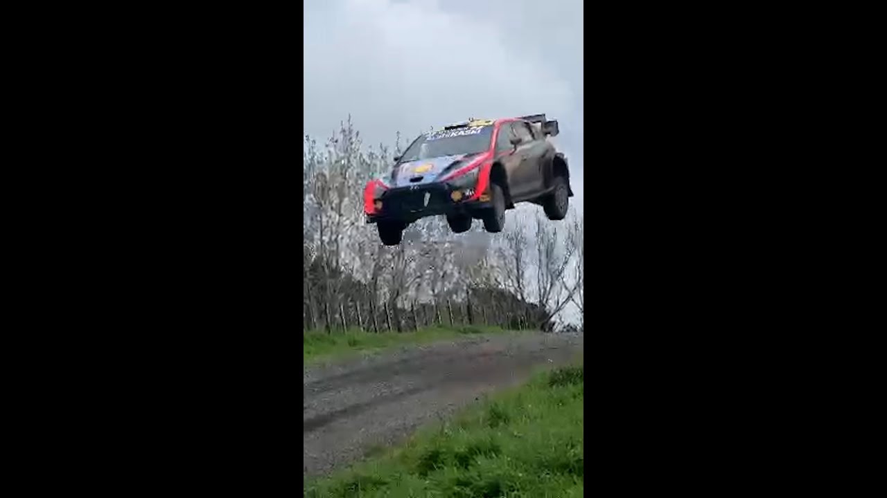 ⁣INSANE jump by Oliver Solberg  at Rally New Zealand 😳