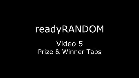 readyRANDOM - Video Tutorial - Prize & Winner Tabs