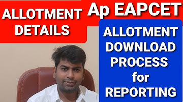 AP EAPCET ALLOTMENT DOWNLOAD PROCESS