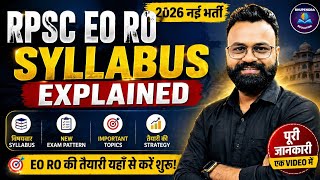 RPSC EO RO Syllabus 2026 Full Details | Subject Wise Syllabus Explained