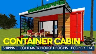 This video brings to you ECOBOX 160. This is a 160 square feet Modern Shipping Container Cabin with Floor plans, designed from 