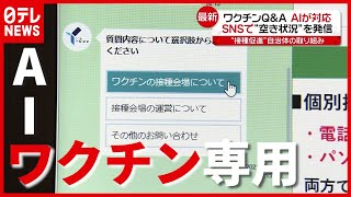 “ワクチン専用”AIチャットボットも　接種“促進”へ自治体取り組み（2021年5月19日放送「news every.」より）