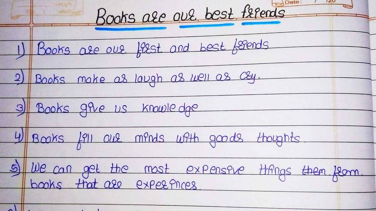 essay on books are best friends