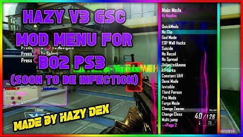 (BO2/PS3) {PREVIEW} HAZY V3 BEST Black Ops 2 GSC Mod Menu (Jailbreak Needed)