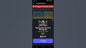 Hamster Kombat Daily Combo Cards Today | 8 - 9 August