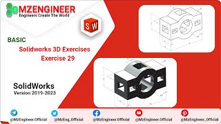 SolidWorks 3D Basic Exercise 29 | Bài Thực Hành SolidWorks Cơ Bản | MZENGINEER