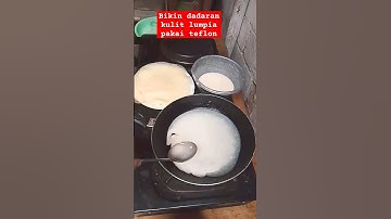 Thumbnail of bikin dadaran kulit lumpia pakai teflon