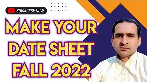 Make Your Date sheet fall 2022