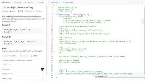 Google Interview Question: Kth Largest Element in an Array (JS) - LeetCode
