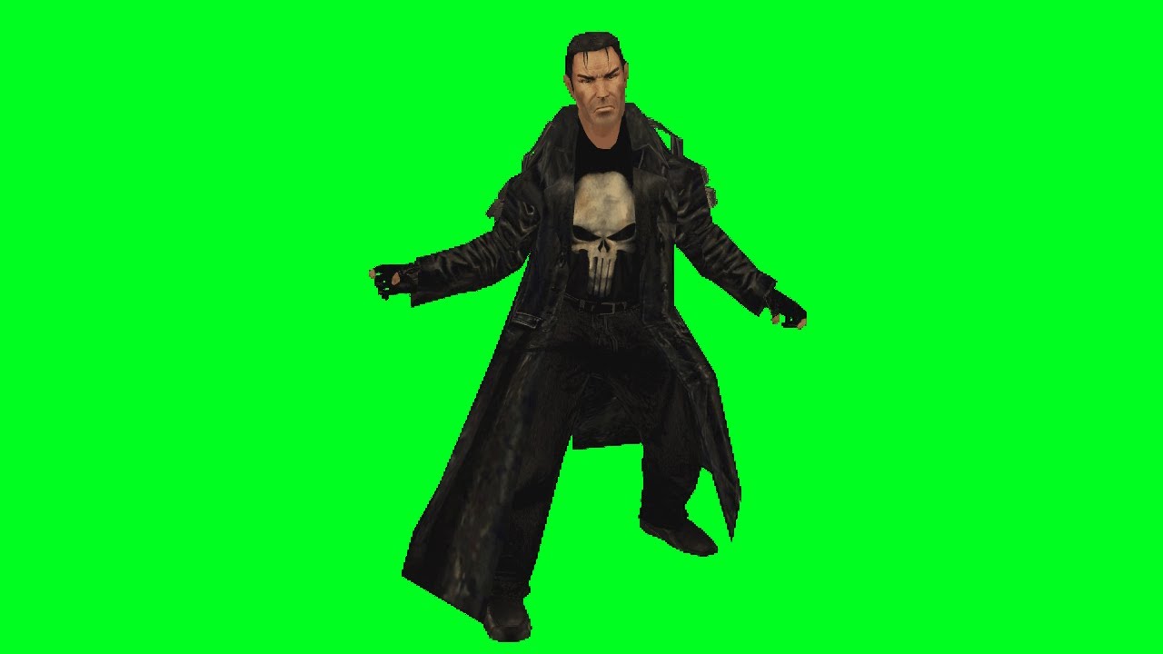 Punisher dancing green screen