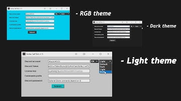 Vortex discord self bot V1.5 UI showcase