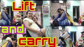 Lift and carry part-3#funny#mom vs daughter #viral#challenge #family @Poojabsaha6926