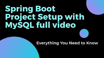 Spring Boot Project setup using Intellij || My Sql configuration
