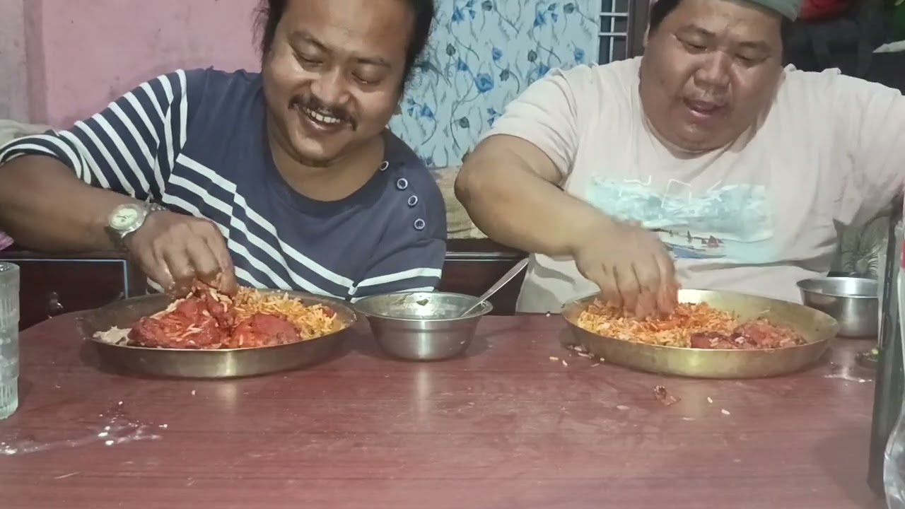 Home made chicken biryani mugbang with my vatiz@hongxen77 ||Eating show🙏