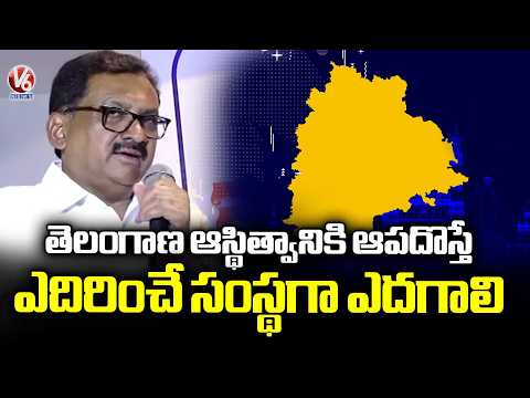 Professor Ganta Chakrapani Speech At  Telangana Asthithva Vedika  | Ravindra Bharathi  | V6 News - V6NEWSTELUGU