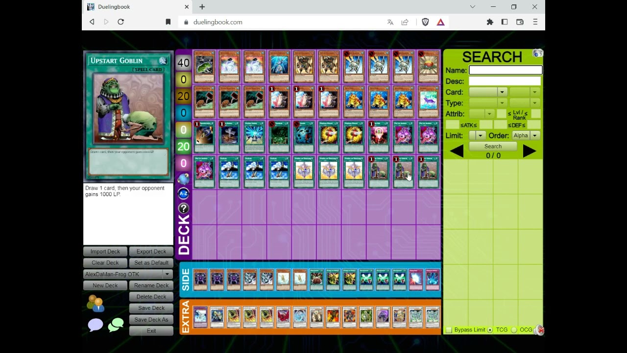 yugioh frog ftk deck frog combo otk for edison