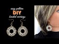 very easy pattern for DIY beaded earrings. beginner beading