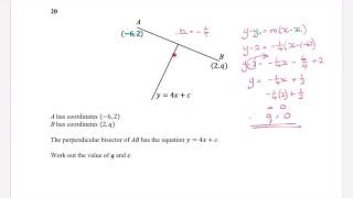 Q20 GCSE Maths Higher predicted paper 2026 | Coordinate Geometry