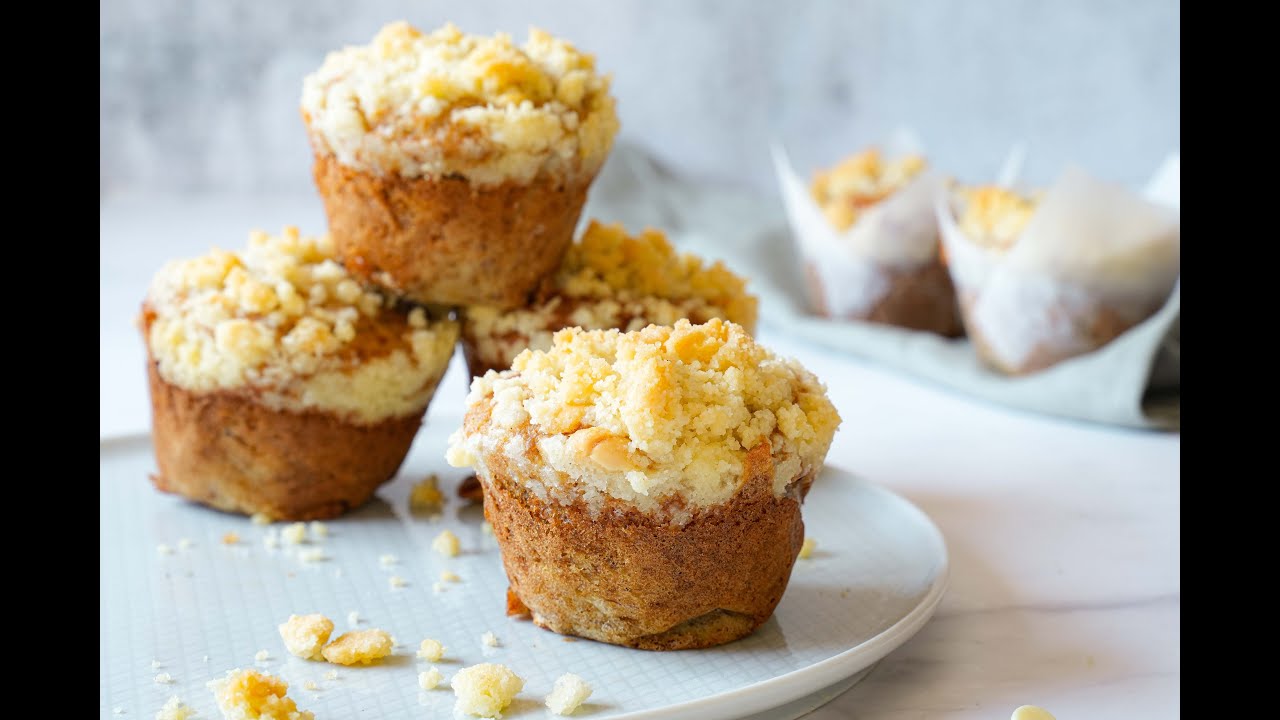 מאפינס בננות וקראמבל | פרק 356- Easy Banana Crumble Muffins