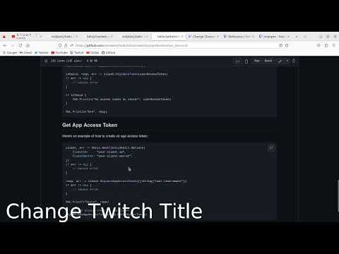 Golang twitch bot dev setup