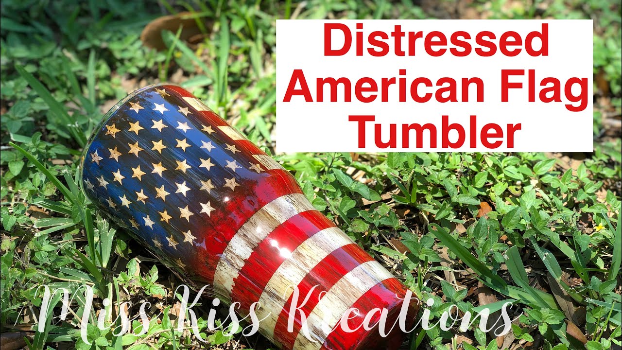 DISTRESSED FLAG STANLEY DUPE TUMBLER