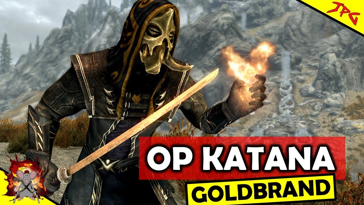 SKYRIM - How To Get A OP Fire Katana! Goldbrand Guide! Anniversary Edition/Creation Dlc