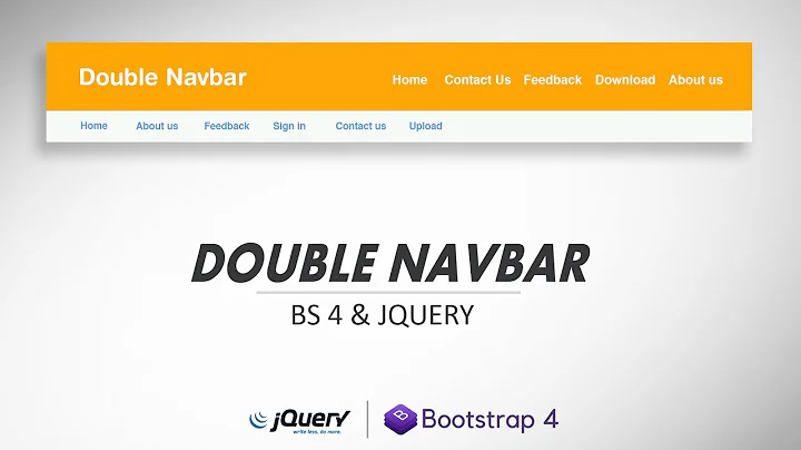 How to Create Double Navigation Bar Using Bootstrap 4 | Multi Navigation bar Color change on scroll