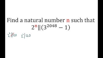 Find a positive integer n, such that 2^n fully divides (3^2048 - 1), double vertical bar notation