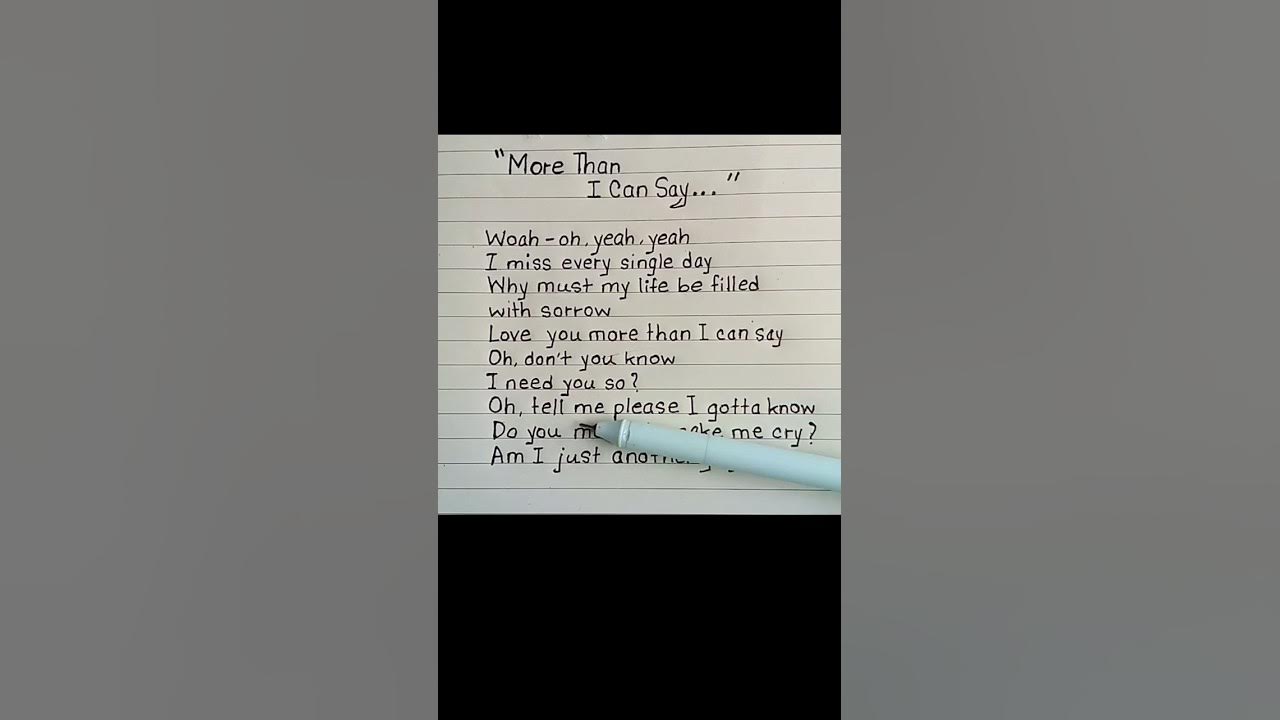More than I can say song lyrics ❤️ #music #lyrics More than I can say song lyrics ❤️ #music #lyrics