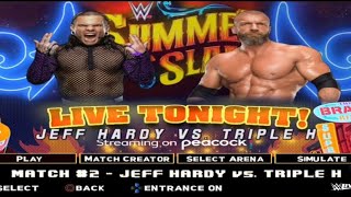 WWE 2K24 - Jeff Hardy vs Triple H Normal Match | Summerslam