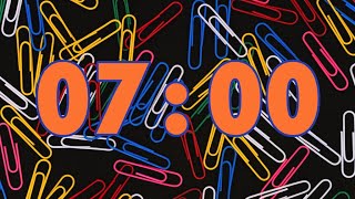 7 Minute Timer for Working Sessions in the Classroom with Paper Clips