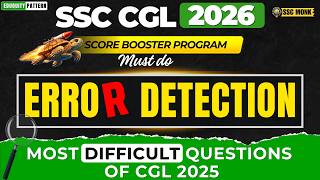 Top 100 Error Detection Questions Of Ssc 2025most Repeated Error Questions In Ssc Cgl Ssc Monk