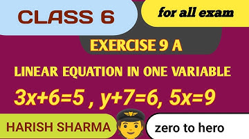 Class 6 ex. 9 A, linear equation in one variable, RS Aggarwal Maths solution 