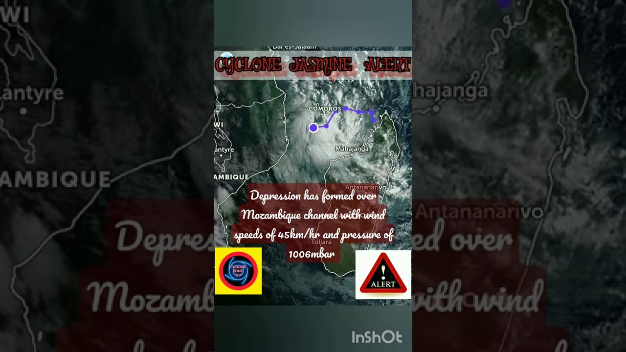Depression To Intensify Into Cyclone Jasmine Today In Mozambique Channel  #cyclonejasmine #mauritius
