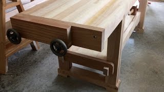 Wood Knot Carpenter No 17 - Moxon Vise Work bench top is complete. Mistakes were made, tragedy was averted, learning was accomplished, big fun was had.