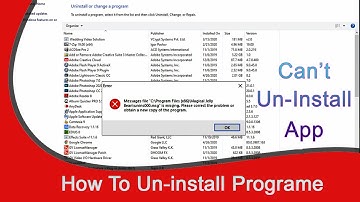 How To Solve Uninstall software problem