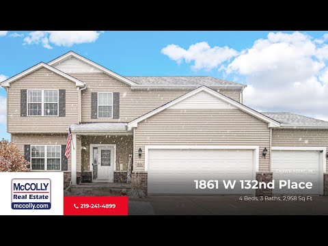 1861 W 132nd Place, Crown Point, IN home video tour