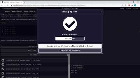 Basic Javascript (63/111) | Comparison with the Greater Than Operator | freeCodeCamp