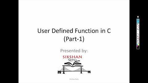 User Defined Function in C (Part-1)