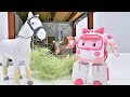 Видео для детей. Робокар Эмбер наводит порядок на ферме.